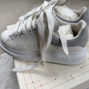 Alexander McQueen White and Dove Grey Women's Sneakers